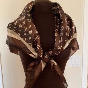 Vintage Louis Vuitton Monogram Silk Scarf